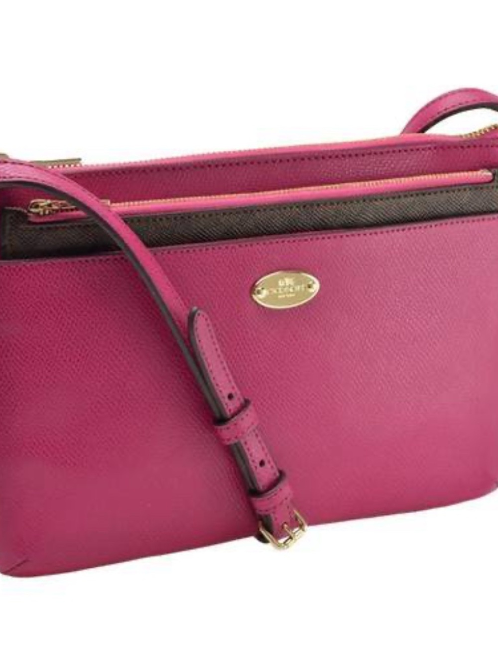 Coach East/West Pop Sunset Red Crossbody Including Removable Coach Pouch - Picture 4 of 12